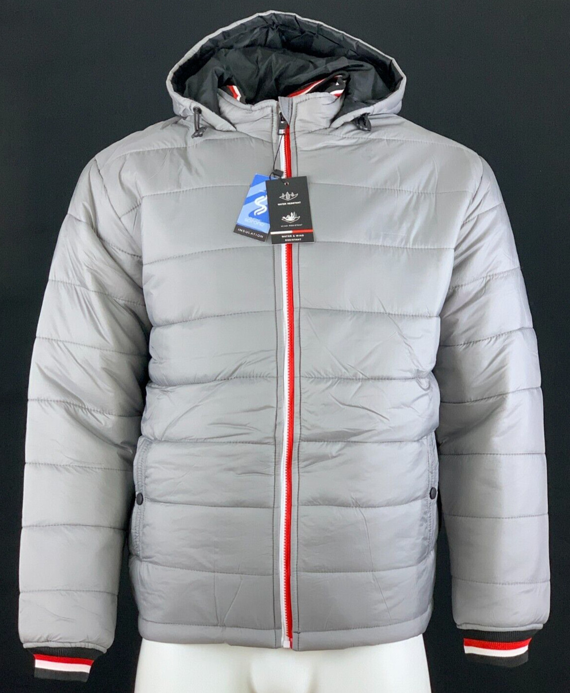 Men’s Winter Polyester Puffer Lightweight Jackets Unbranded – Gray – S