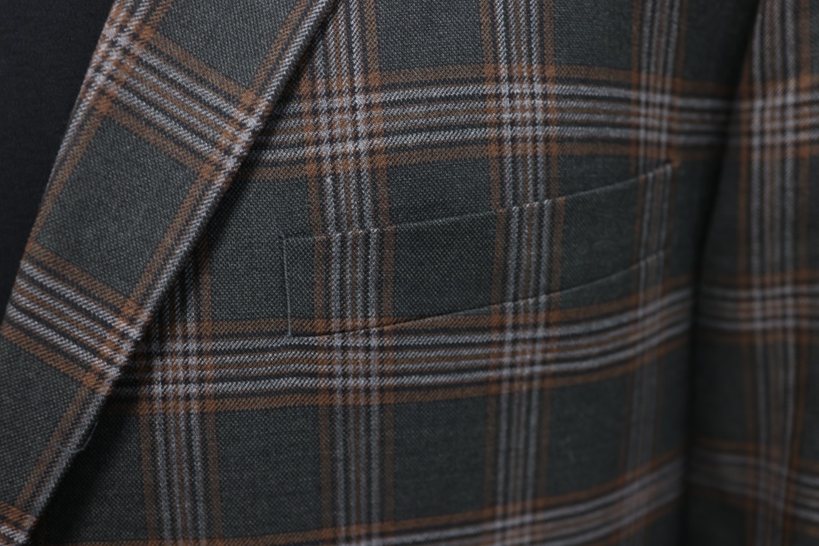 CORPORATE IMAGE TOM JAMES mens green WINDOWPANE sport coat jacket blazer 44 L