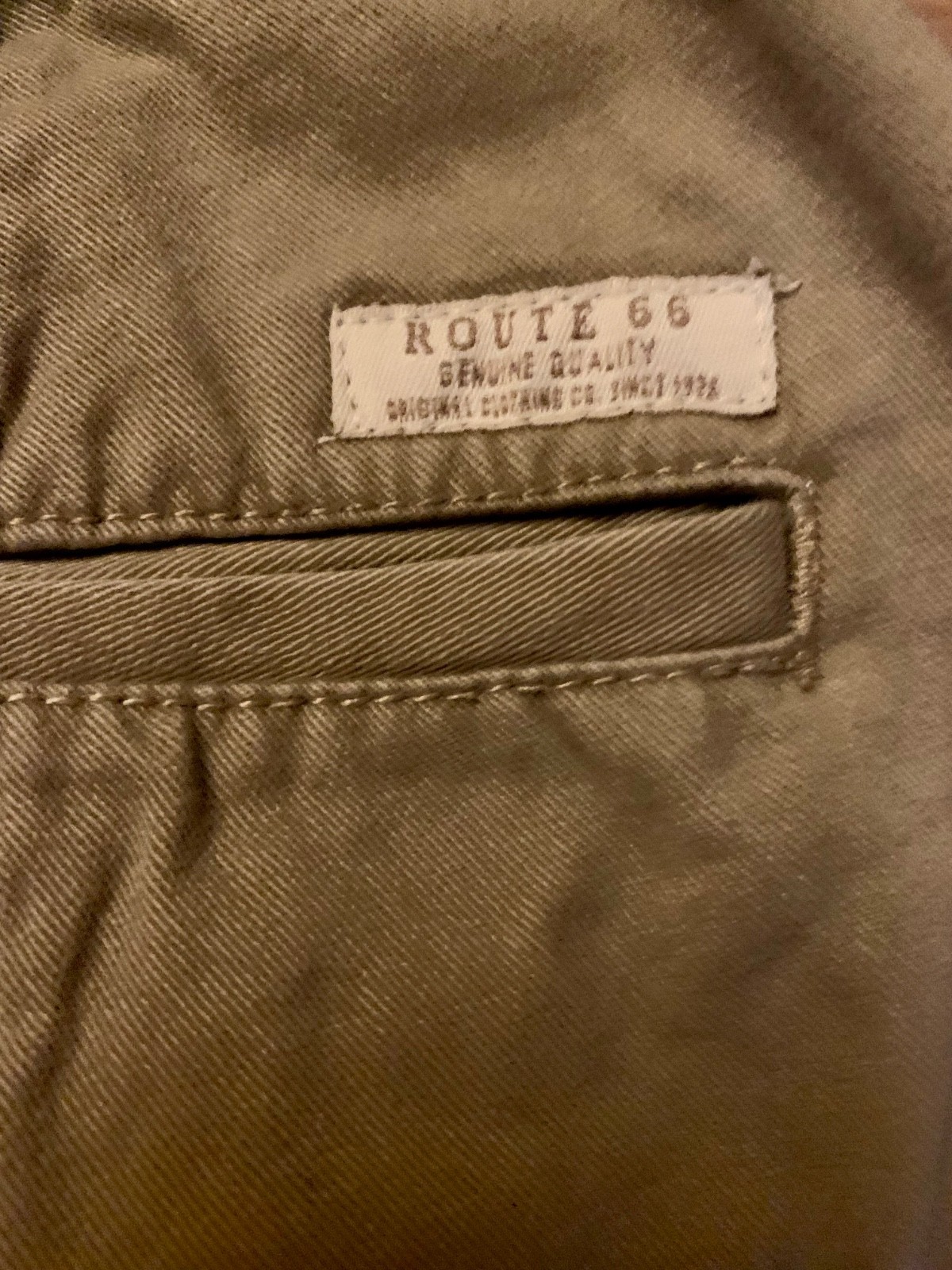 100% cotton Route 66 vintage original cargo khaki men’s pants size 34/30 Kuwait