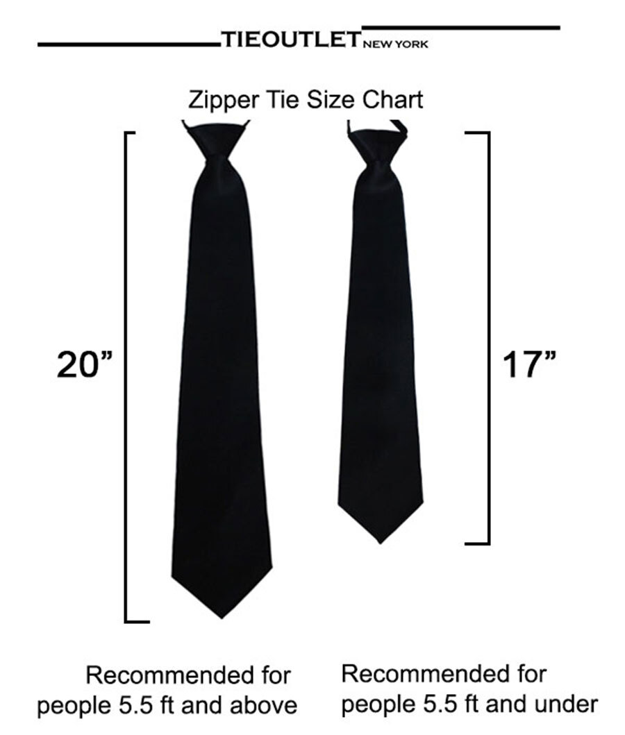 Romario Manzini® Men’s Solid Color Zipper Ties (45 colors)
