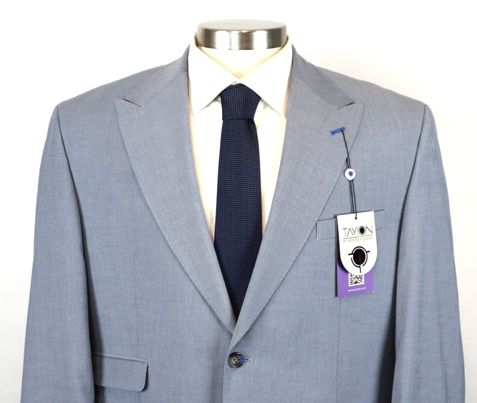 Tayion Suit Jacket 42 S Mens Classic Fit Light Blue Peak Blazer Sport Coat $360