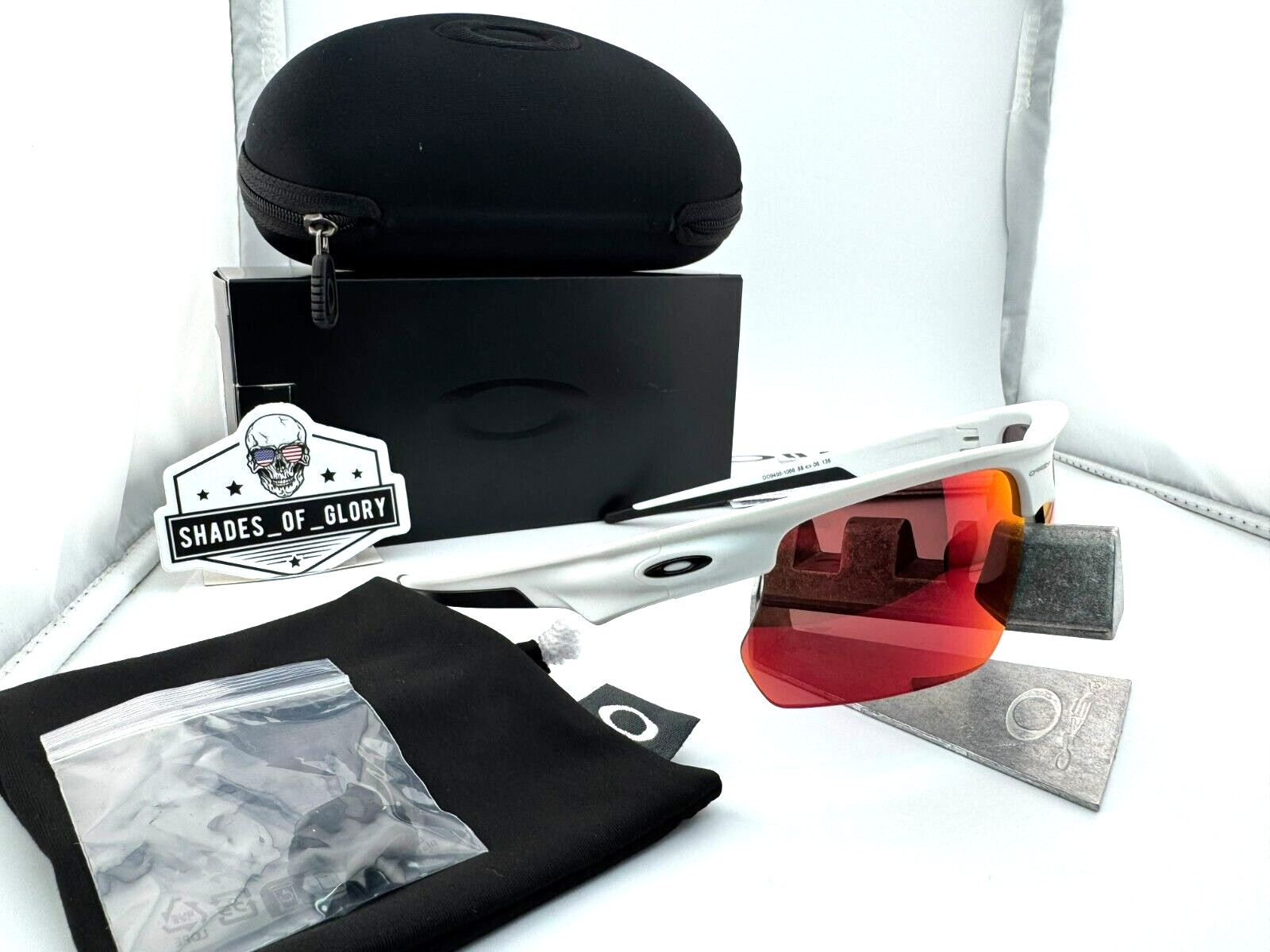 OAKLEY BISPHAERA MATTE WHITE WITH PRIZM FIELD SUNGLASSES OO9400-10 AUTHENTIC NEW