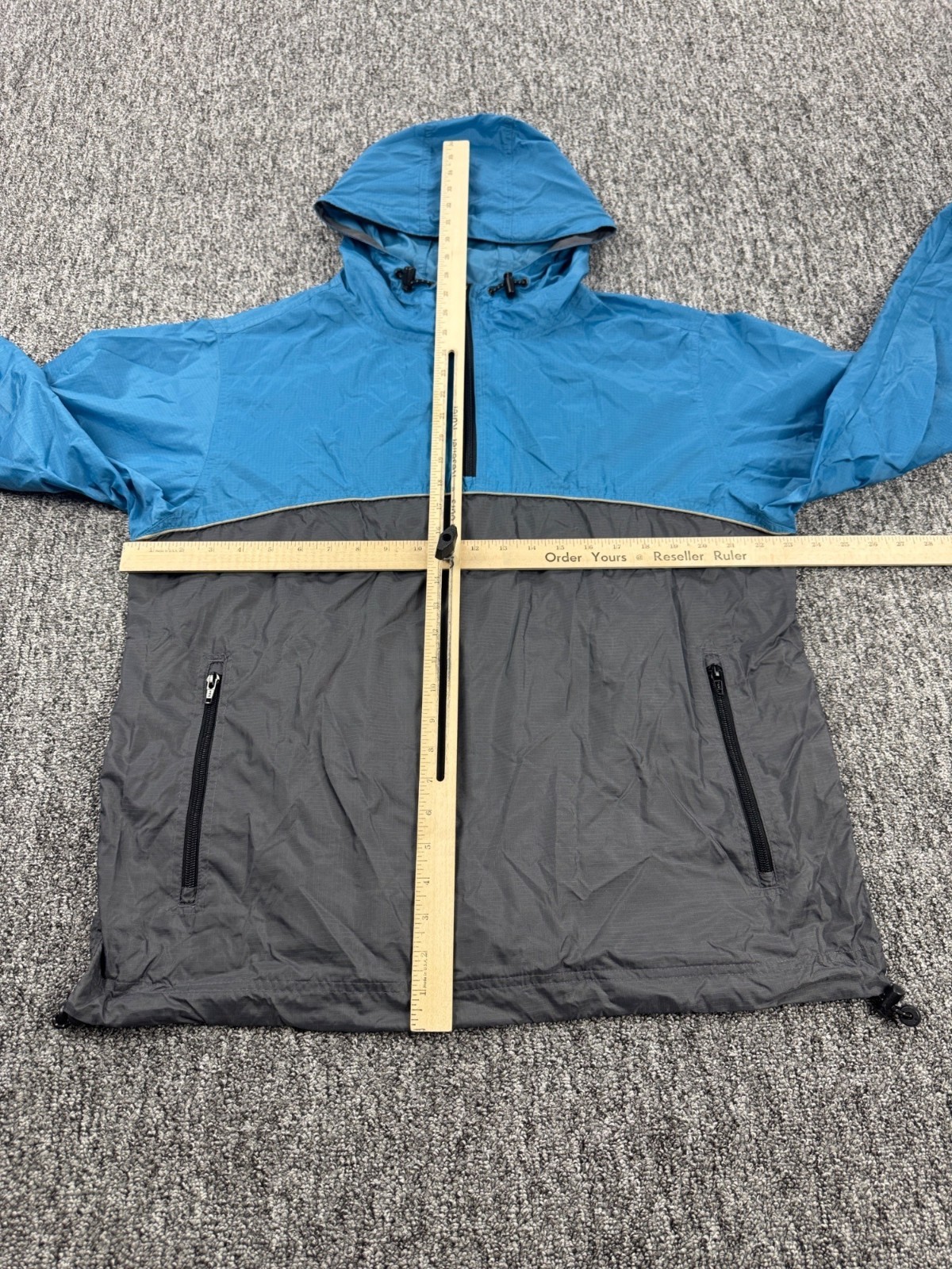 Gap Anorak Jacket Men Small Ripstop Colorblock 1/4 Zip Windbreaker Rain Coat