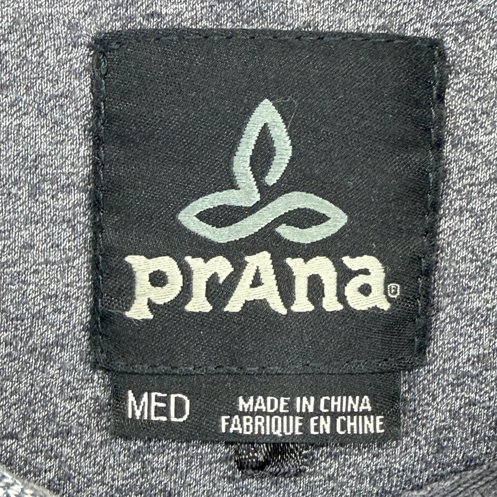 Prana Mens Full Zip Hoodie Blue White Striped Hemp Blend Medium Hooded Jacket