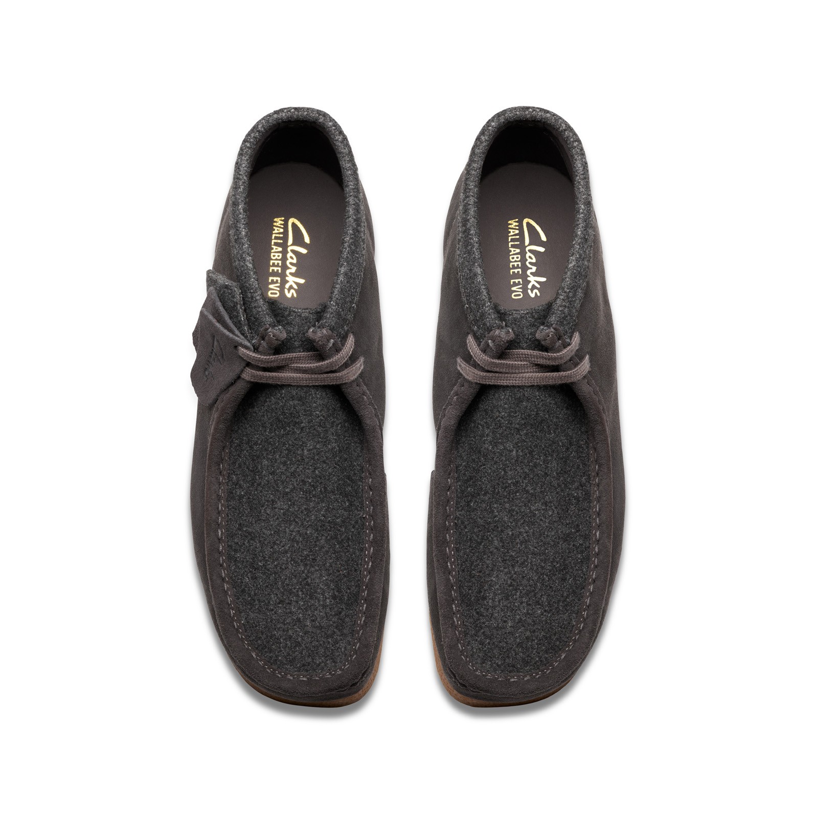 Clarks Wallabee EVO Boot 26183994 Mens Gray Suede Lace Up Chukkas Boots