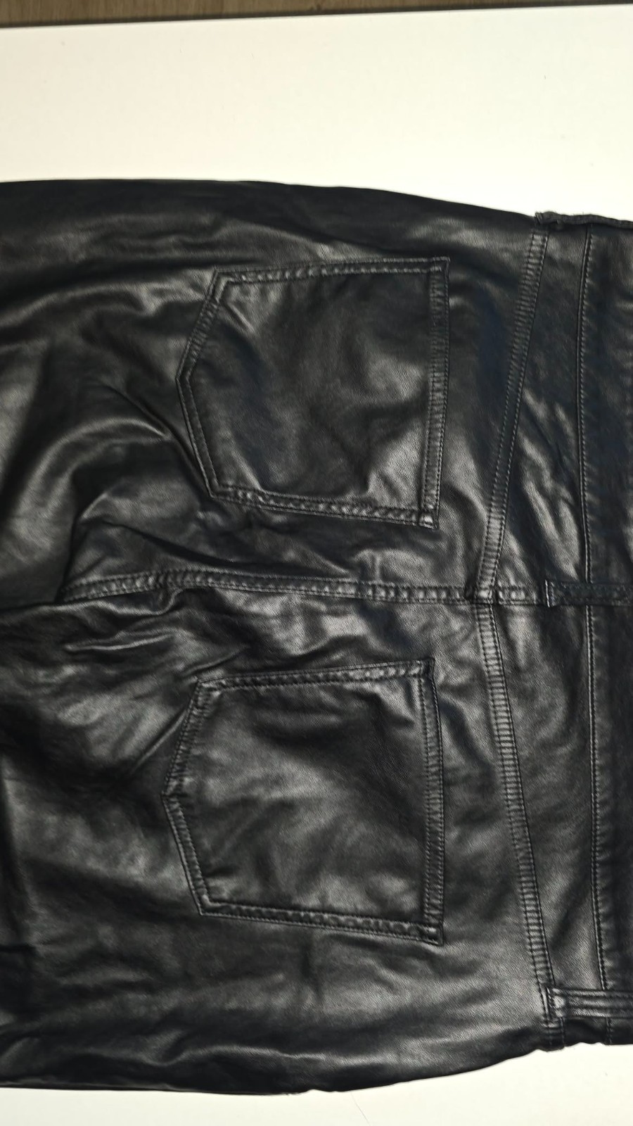 GAP Denim – Black High Rise Vegan Leather Vintage Slim Pants