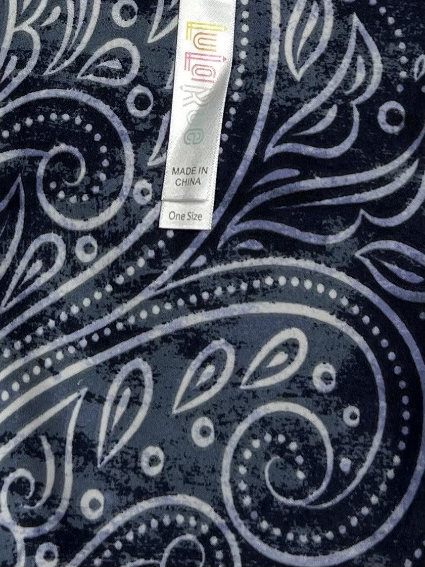 LuLaRoe Leggings OS One Size Unicorn Paisley BLUE Zen MANDALA Country Ships FAST