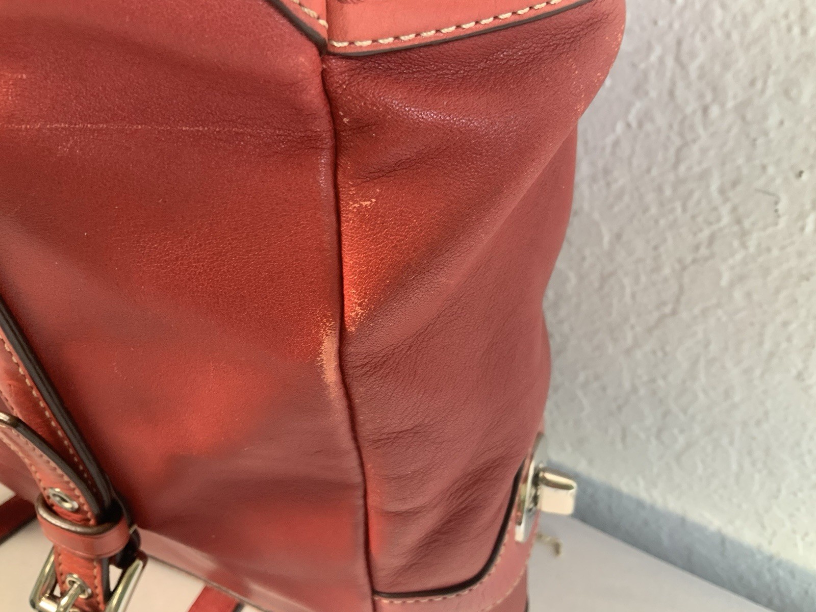 Coach Vintage 2008 Gallery Tote Bag Red Leather Shoulder Purse F11524 Y2K