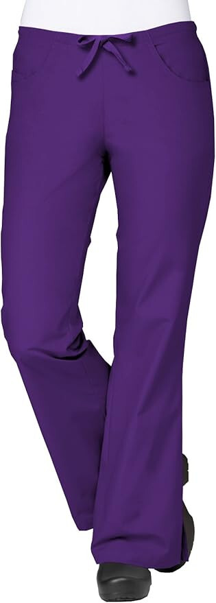 Maevn Core Women 9026 Flare Leg Scrub Pants Elastic Drawstring Back Size XXS-XXL