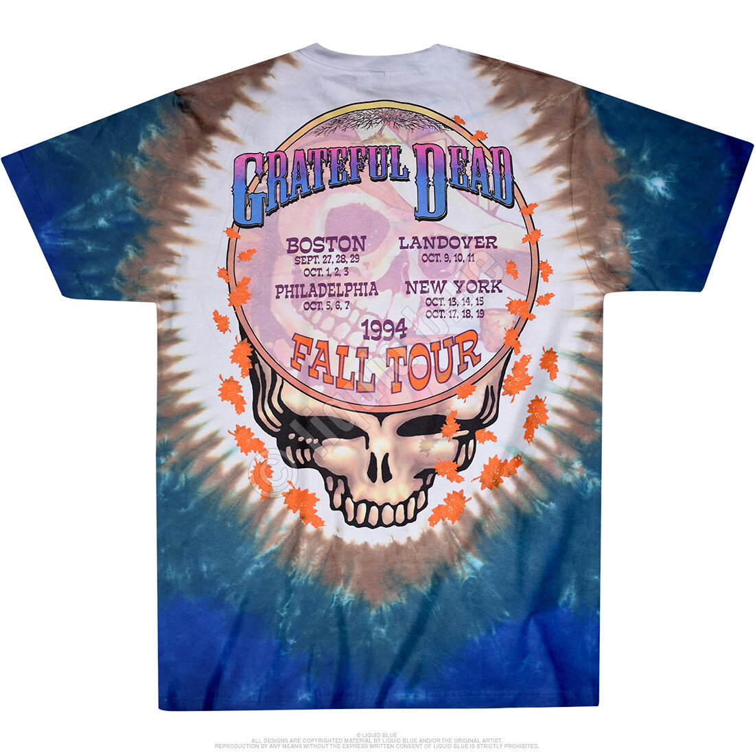 GRATEFUL DEAD-BANJO-SYF-2 SIDED TIE DYE T-SHIRT S-M-L-XL-XXL Garcia,Lesh,Wier