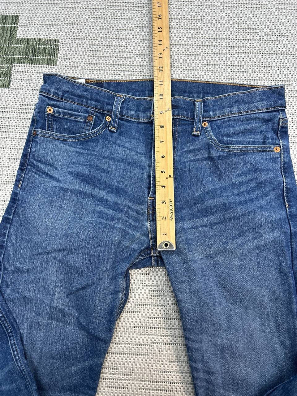 Levis 513 Slim Straight Jeans Mens 32 Blue Whiskered Denim Cotton Mid Rise 32×28