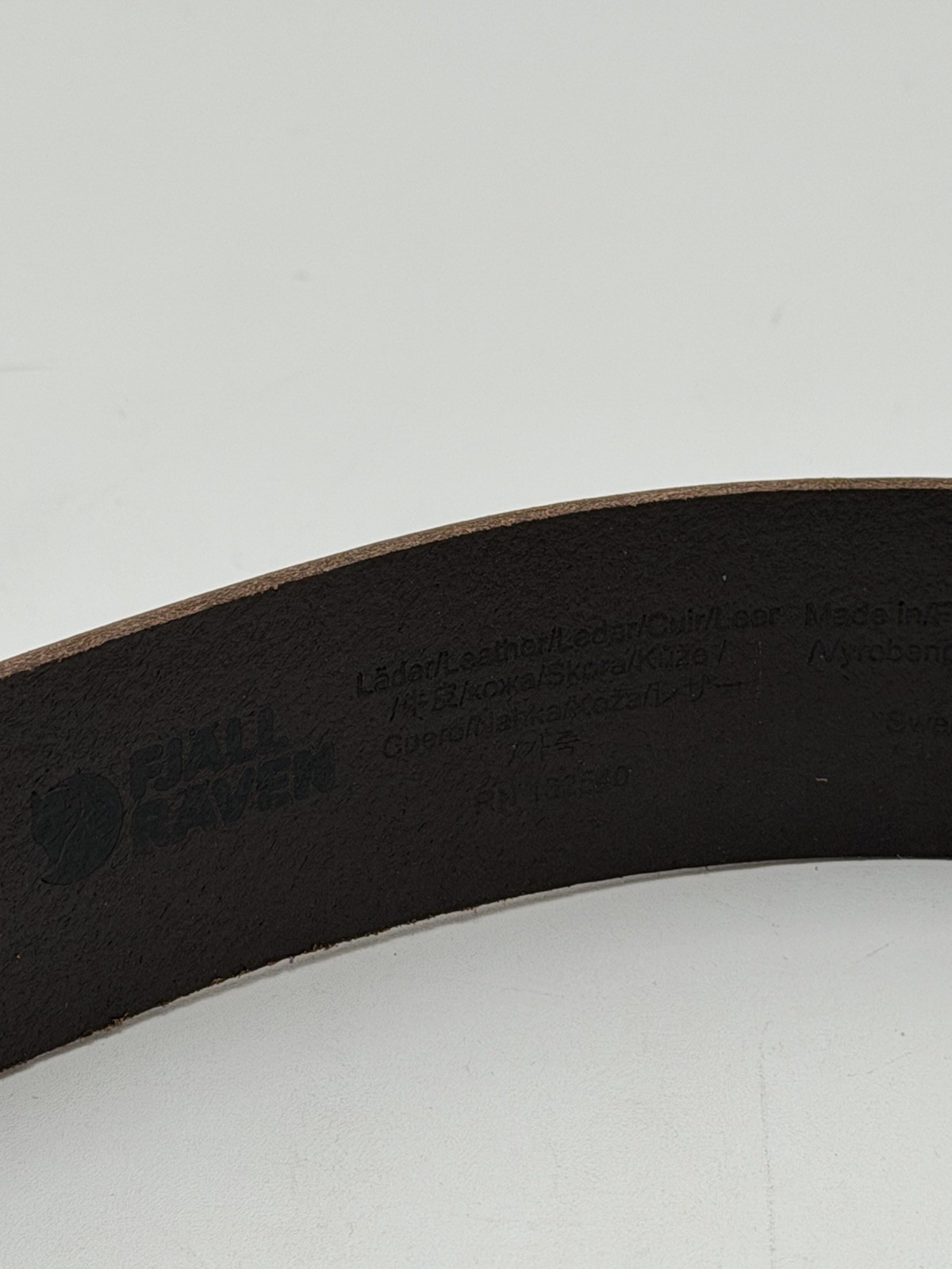 Fjallraven Singi Belt 4cm Brown Leather Size 30 (70cm) Small Unisex New