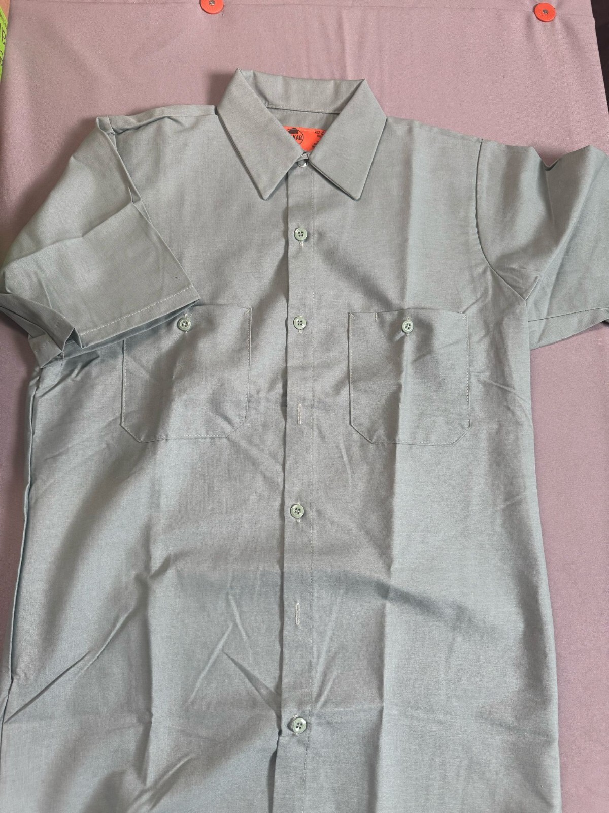 Red Kap Men’s Industrial Work Shirt, Regular Fit, Short Sleeve, Light Green