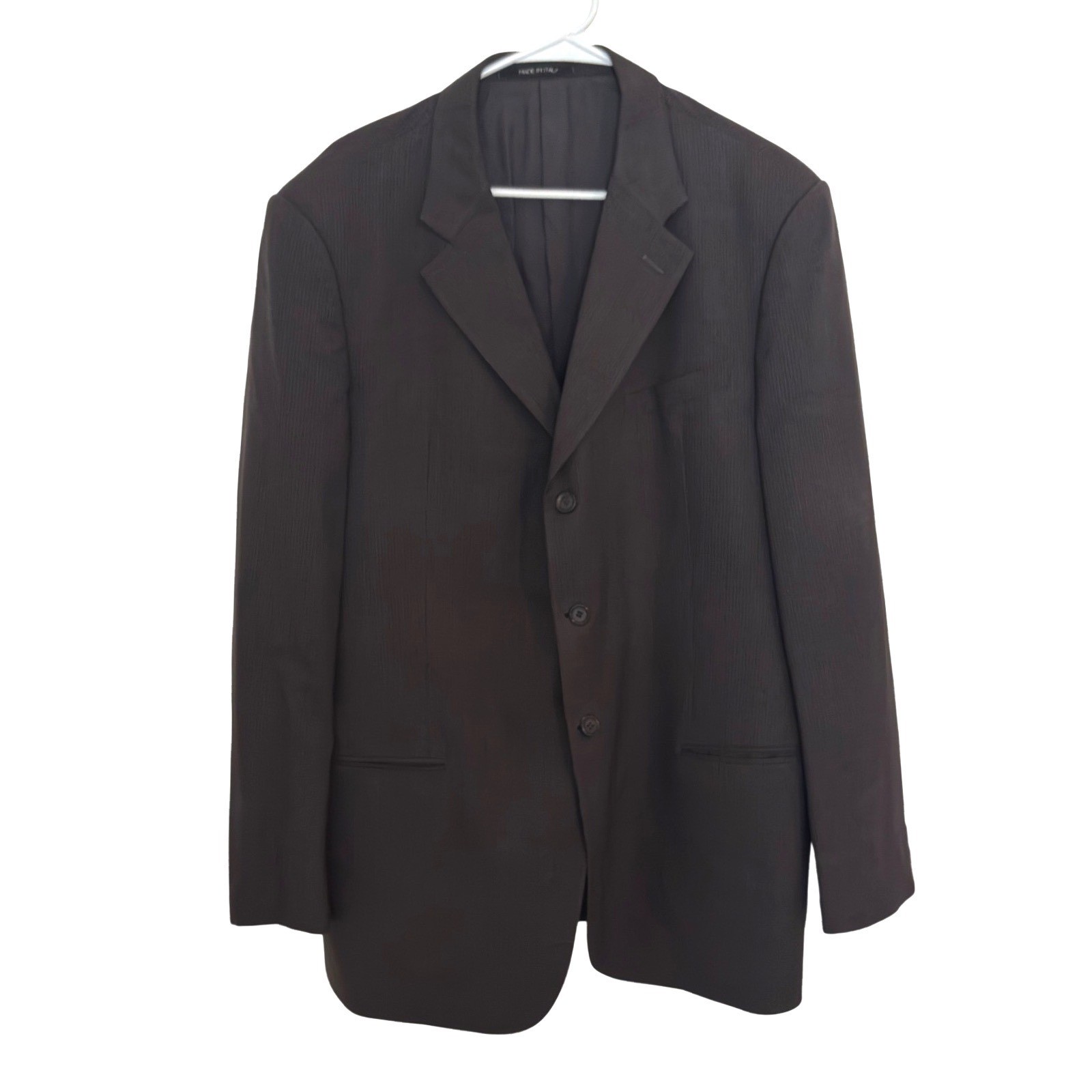 Armani Collezioni Saks Fifth Avenue Men 46R Wool Sport Coat Navy Pinstripe Italy