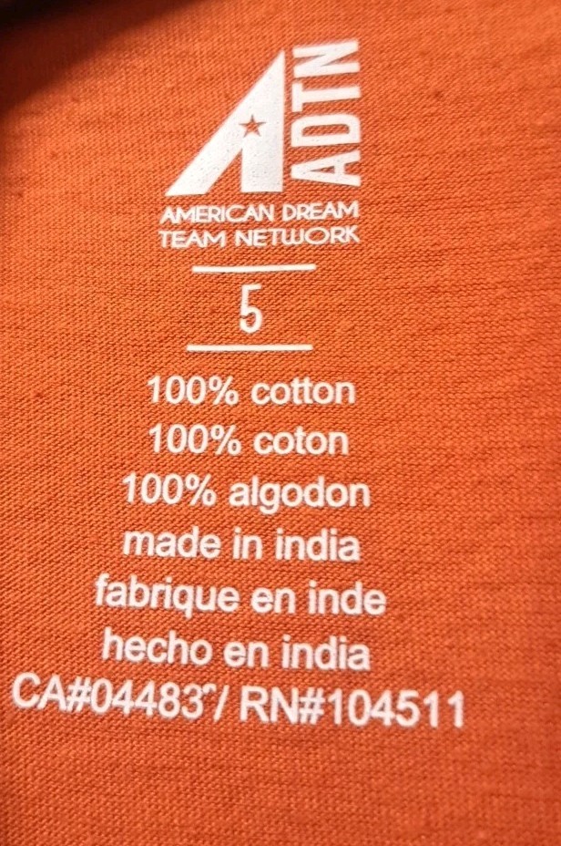 ADTN Childs 5 Orange Halloween Thanksgiving Tshirt Short Sleeve Turkey Disguised