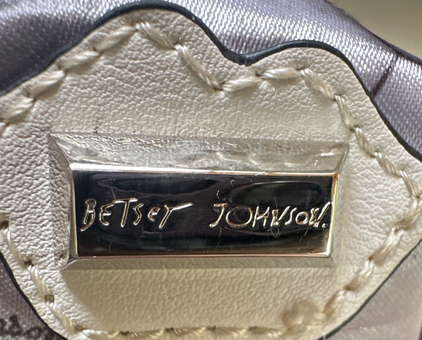 Betsey Johnson XO Jules Rainbow Stripe Top Handle Satchel Crossbody Bag Purse