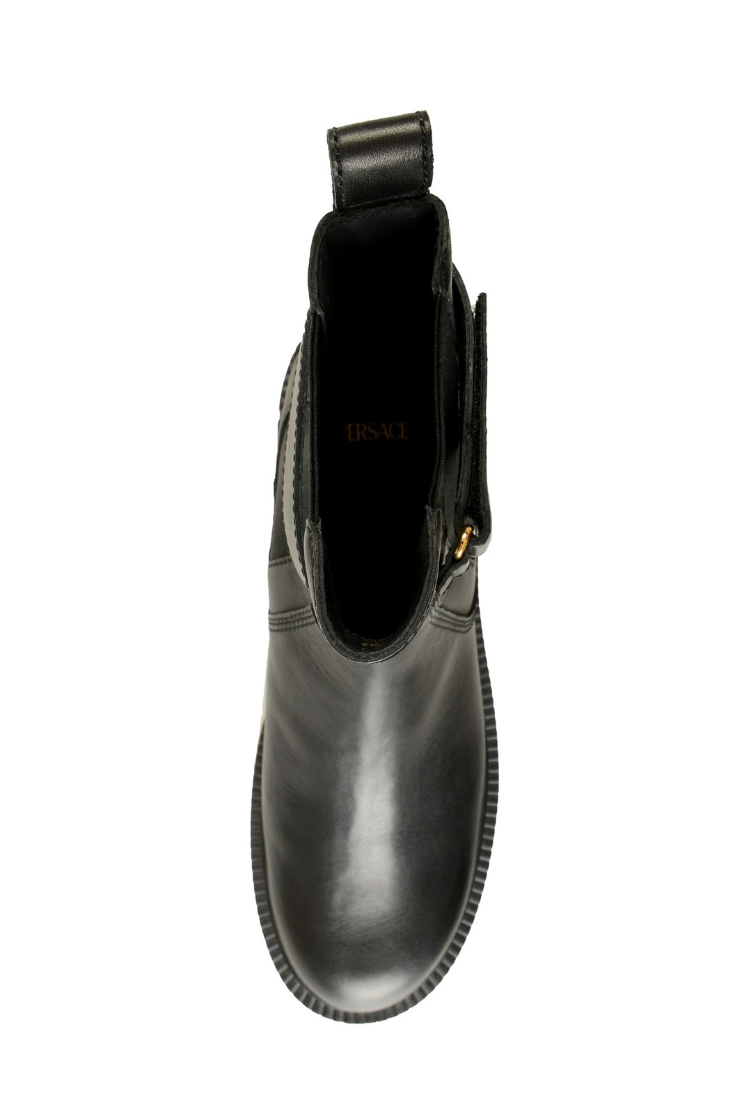 Versace Men’s Black Leather Chelsea Boots Shoes US 9 IT 42