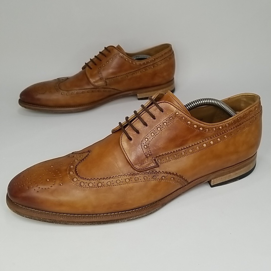 Magnanni Roda Wingtip Oxford Dress Brogue Shoes Mens Size 11.5 M Walnut Leather