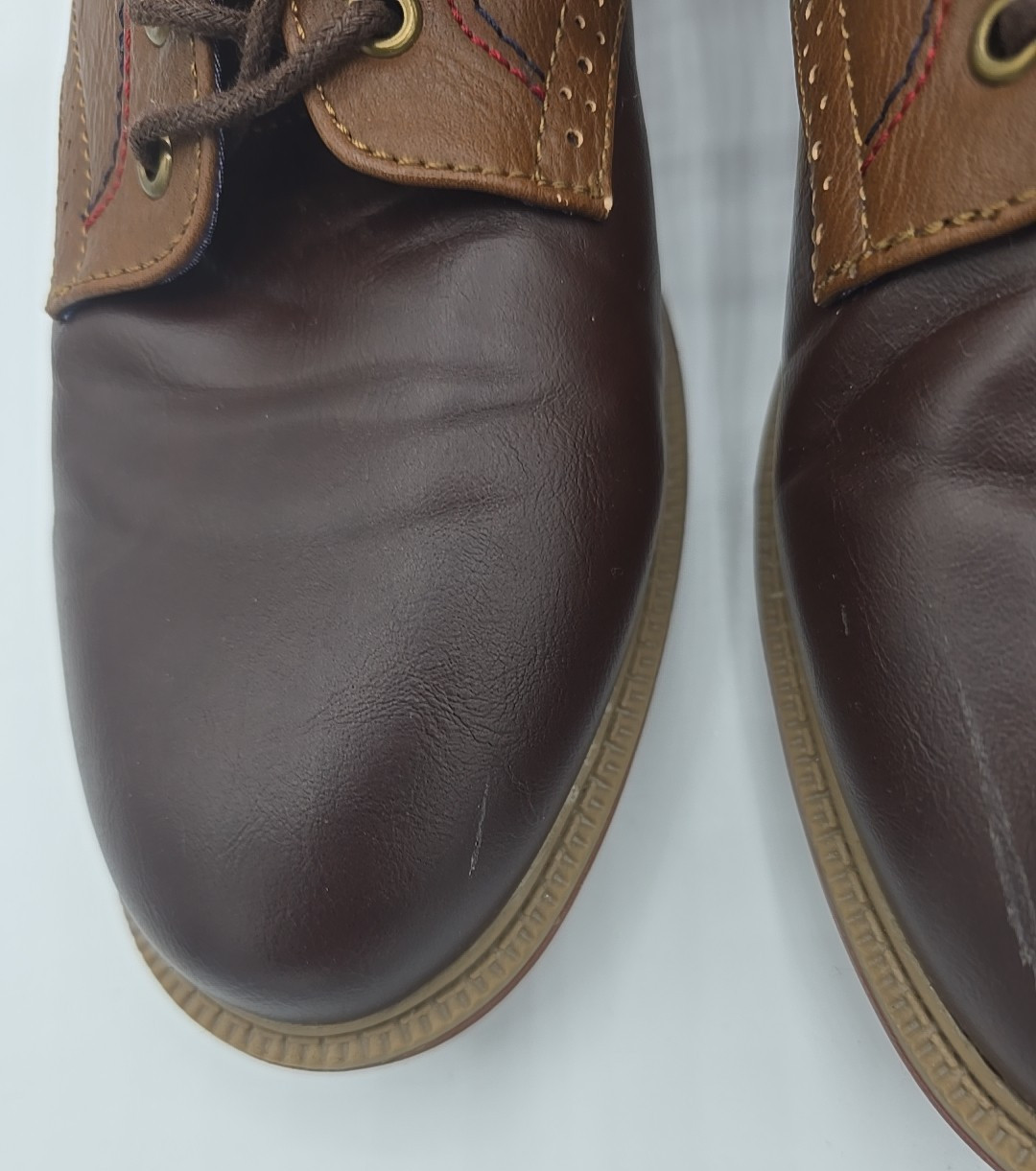 Tommy Hilfiger Michael Stallion Saddle Oxford Boy’s Shoe Dark Brown Color Size6