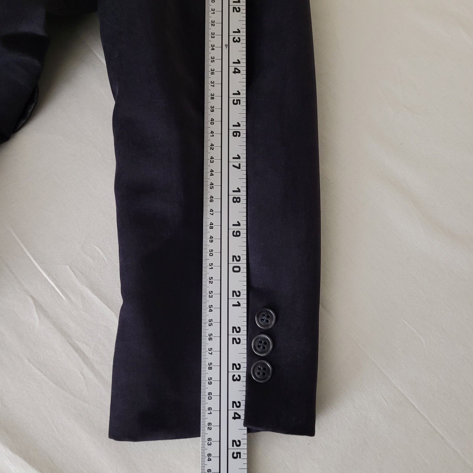 Vtg Cabrini Mens S Blue Black Twill Smooth Sport Coat Moleskin Feel
