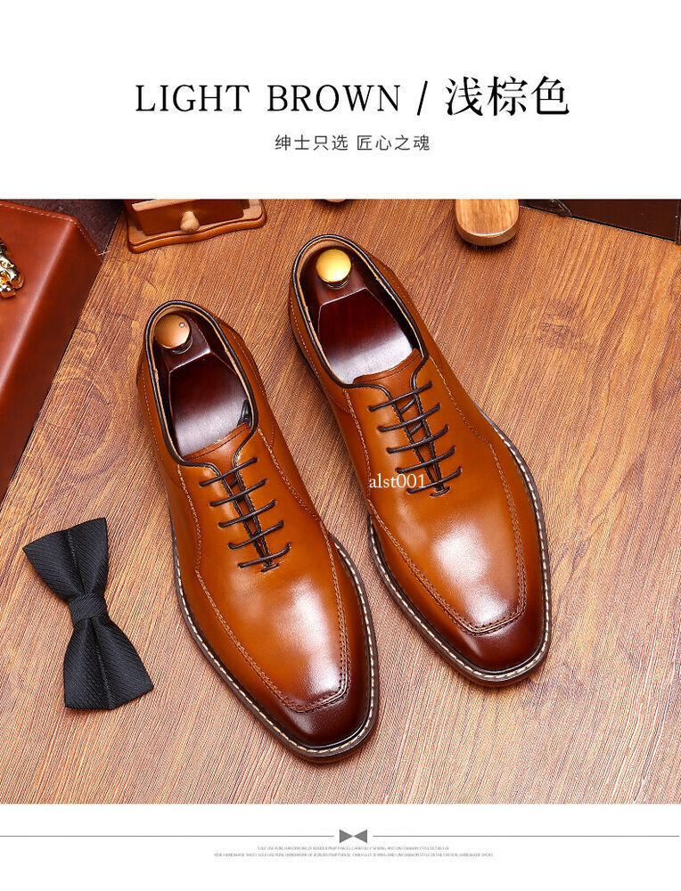 Men’s Real Leather Shoes Handmade Business Formal New Oxford Casual Dress Shoes