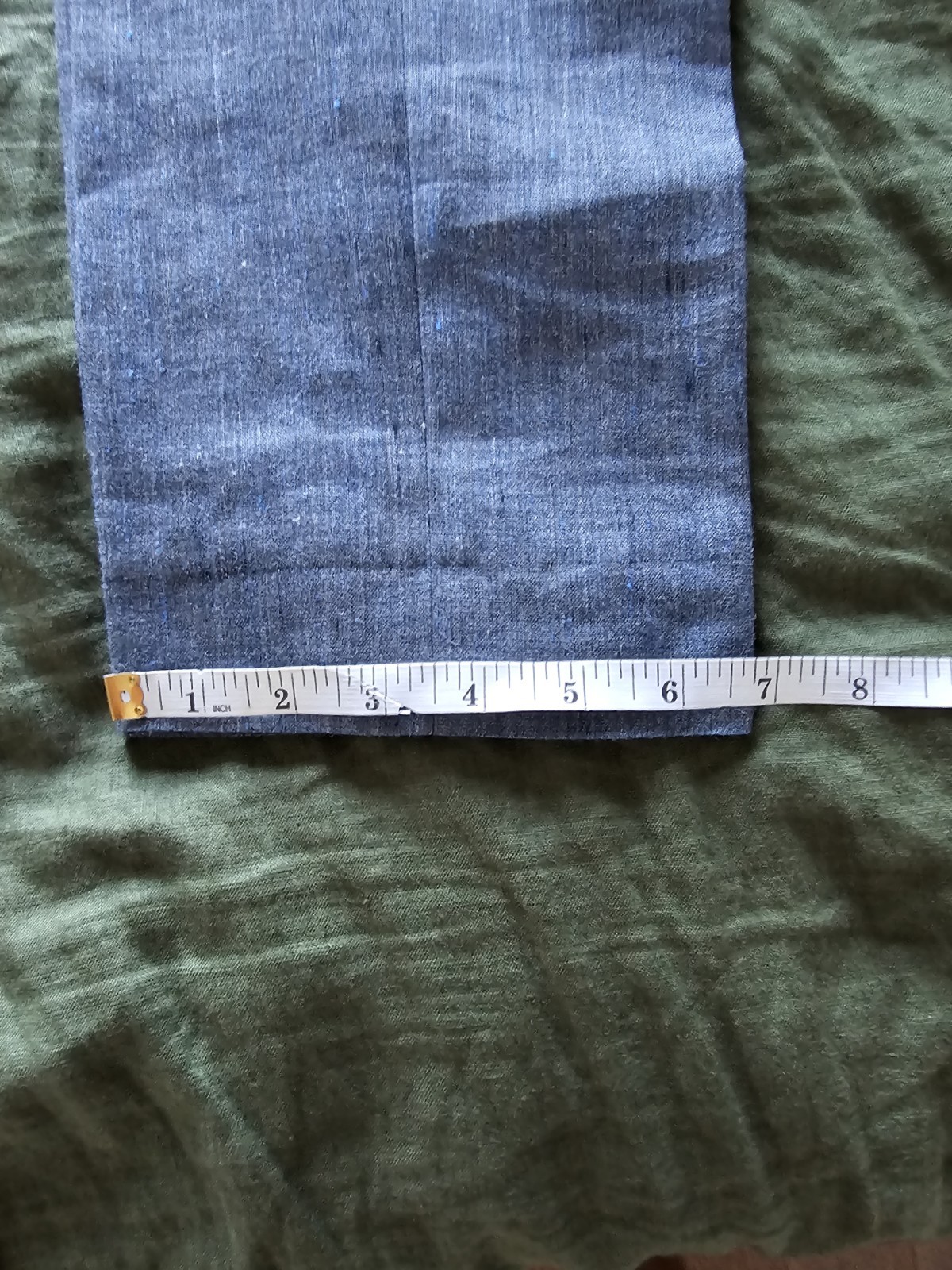 Bonobos Capstone Tuxedo 40L 33 Slim Blue Chambray Italian Marzotto Wool Suit