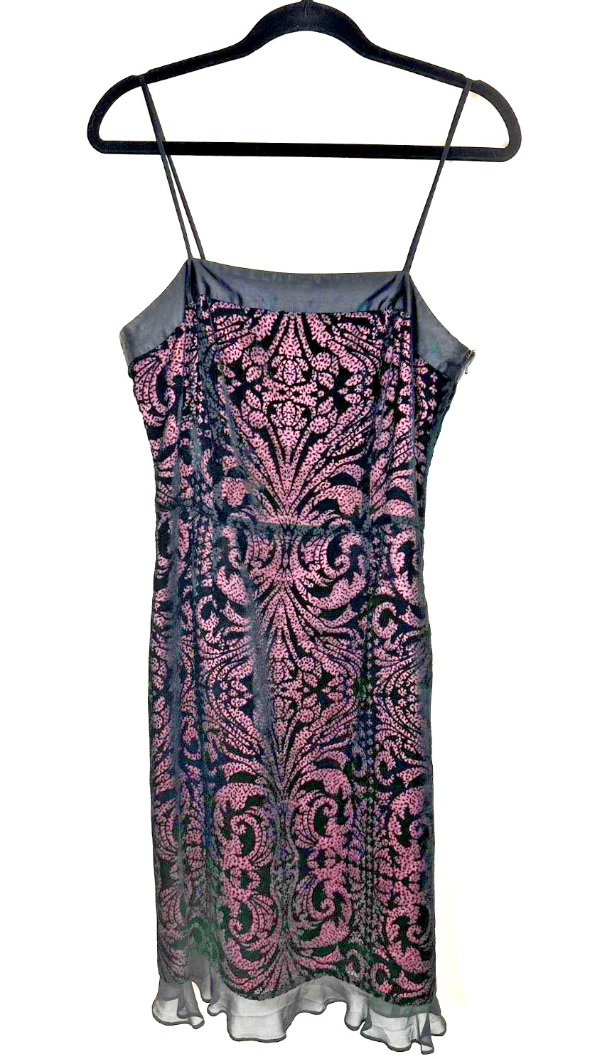 VINTAGE DEPECHE MODE Woman’s 10 Dress Velvet Sheer Romantic Fairy Black Pink