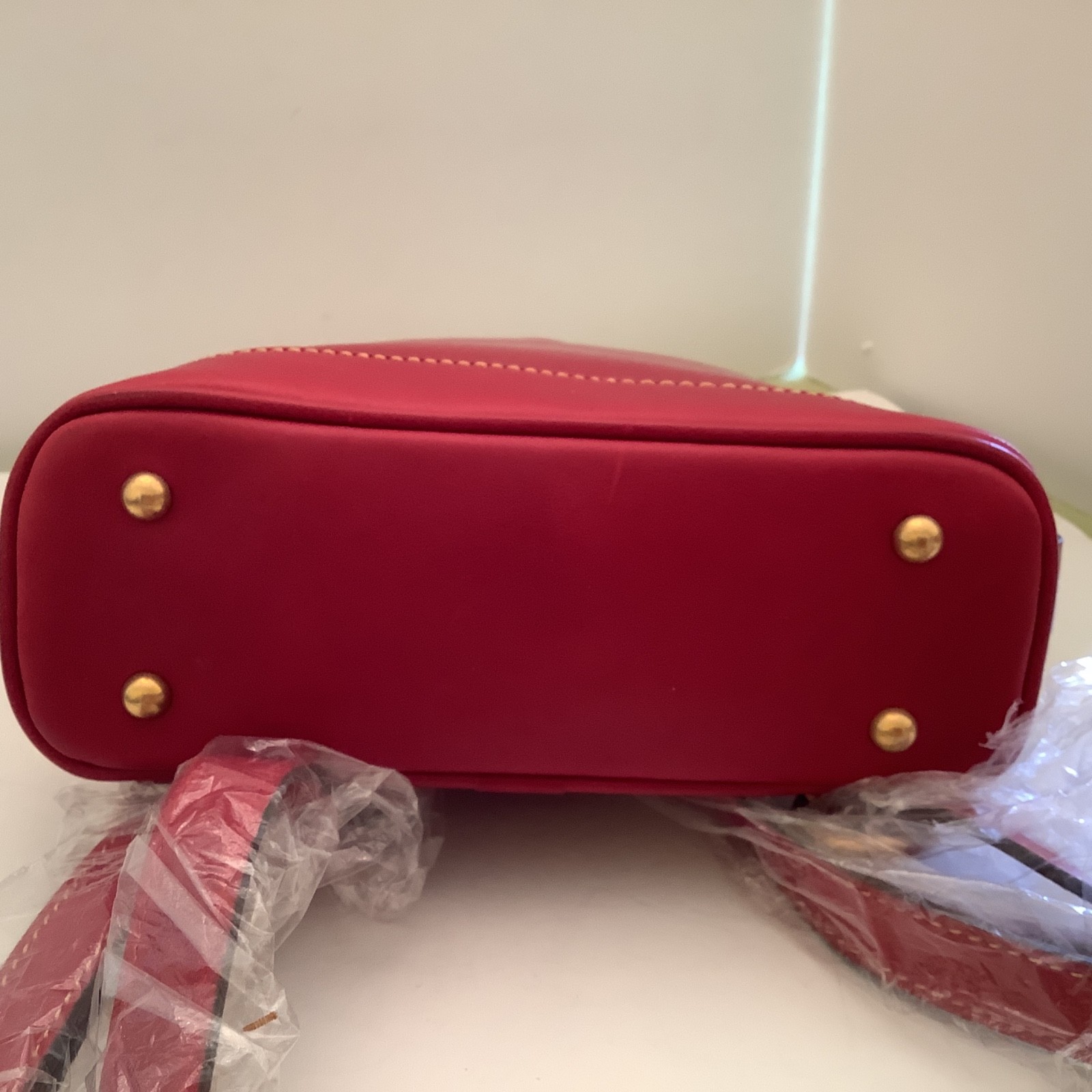 Dooney & Bourke Florentine Red Small Zip Pod Backpack New