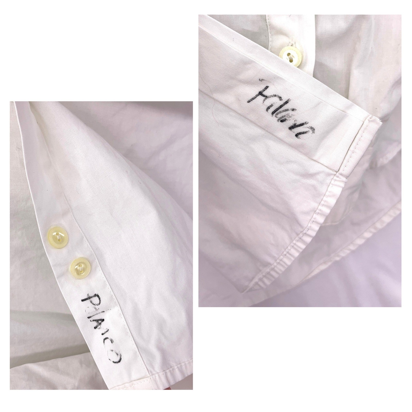 Austin Kane White Button Down Shirt XL Geometric Embroidered