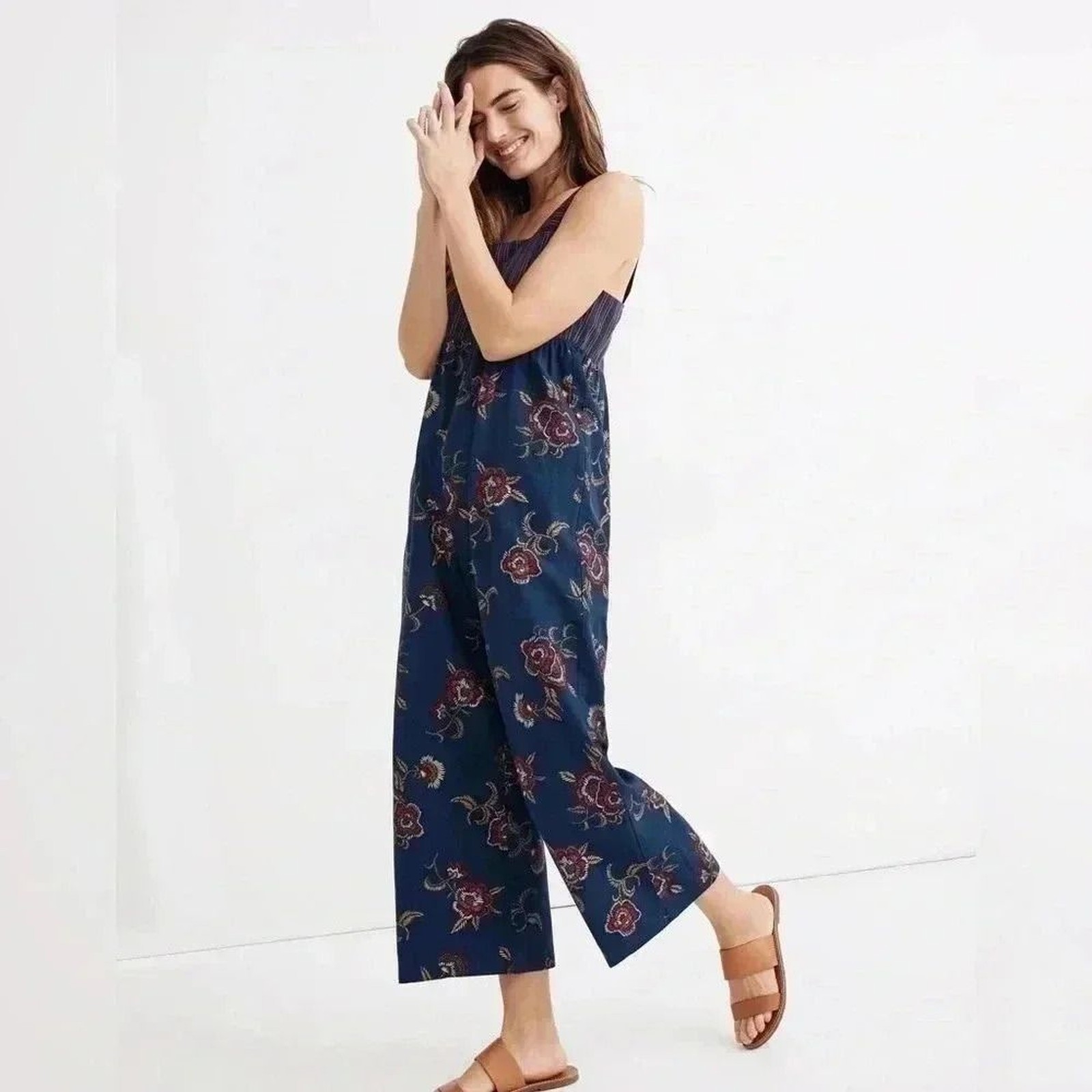 Madewell x Warm Print-Mix Jumpsuit in Honolulu Hibiscus 🌺 sold out NWT 0