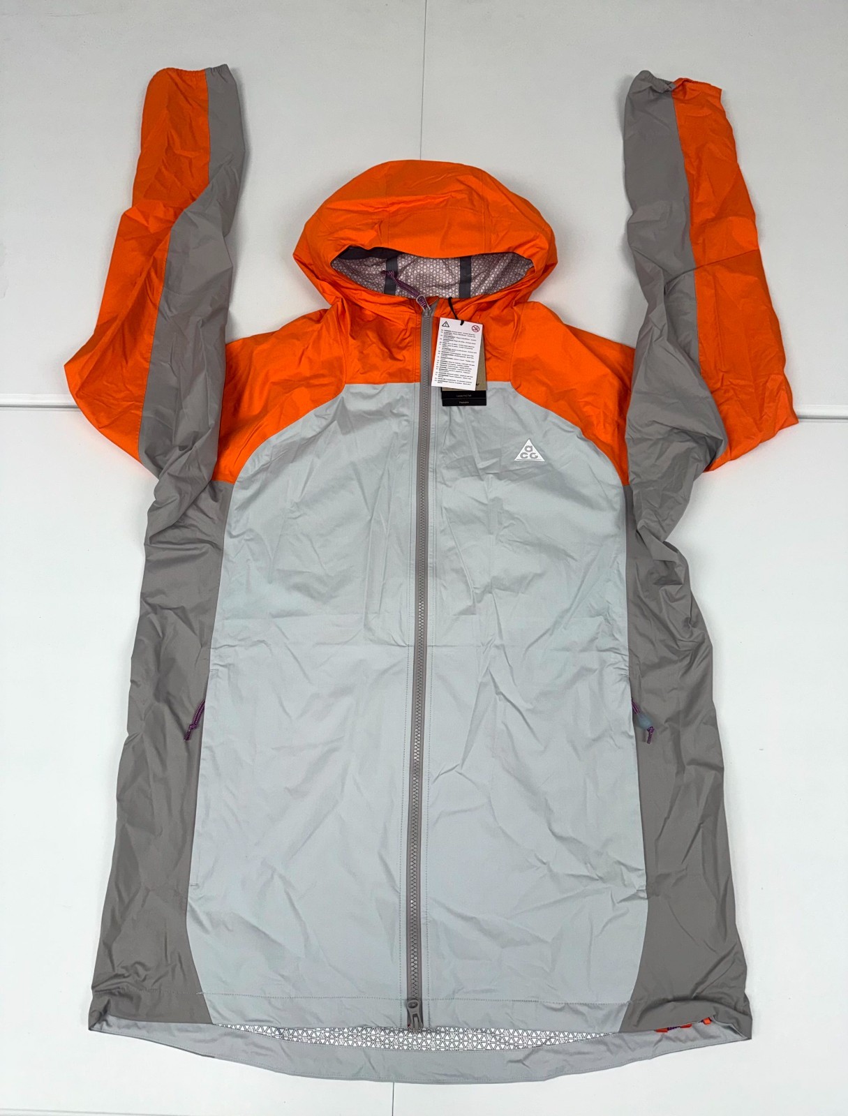 Grey Nike ACG Phantazma Storm-FIT ADV Jacket Mens Safety Orange Grey IF1143-820