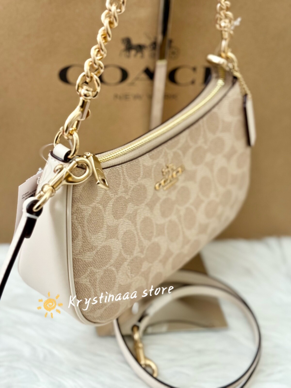NWT Coach Teri Shoulder Bag In Signature Canvas CV933