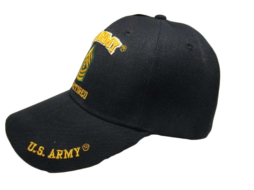 U.S. Army SGT Retired Nice Embroidered Black Cap Licensed Product Free Shipping