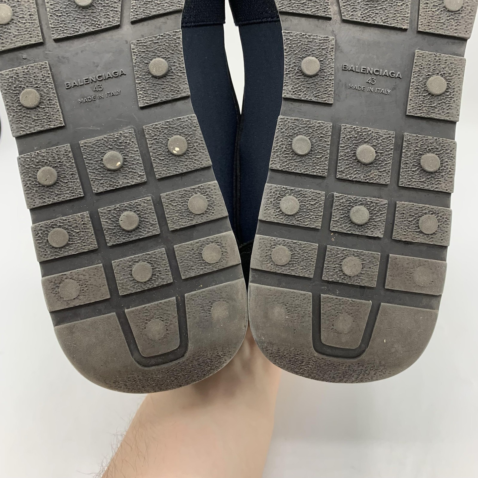 Balenciaga Race Runner Shoes Mens Size 10 Blue Leather Mesh Sneakers Italy