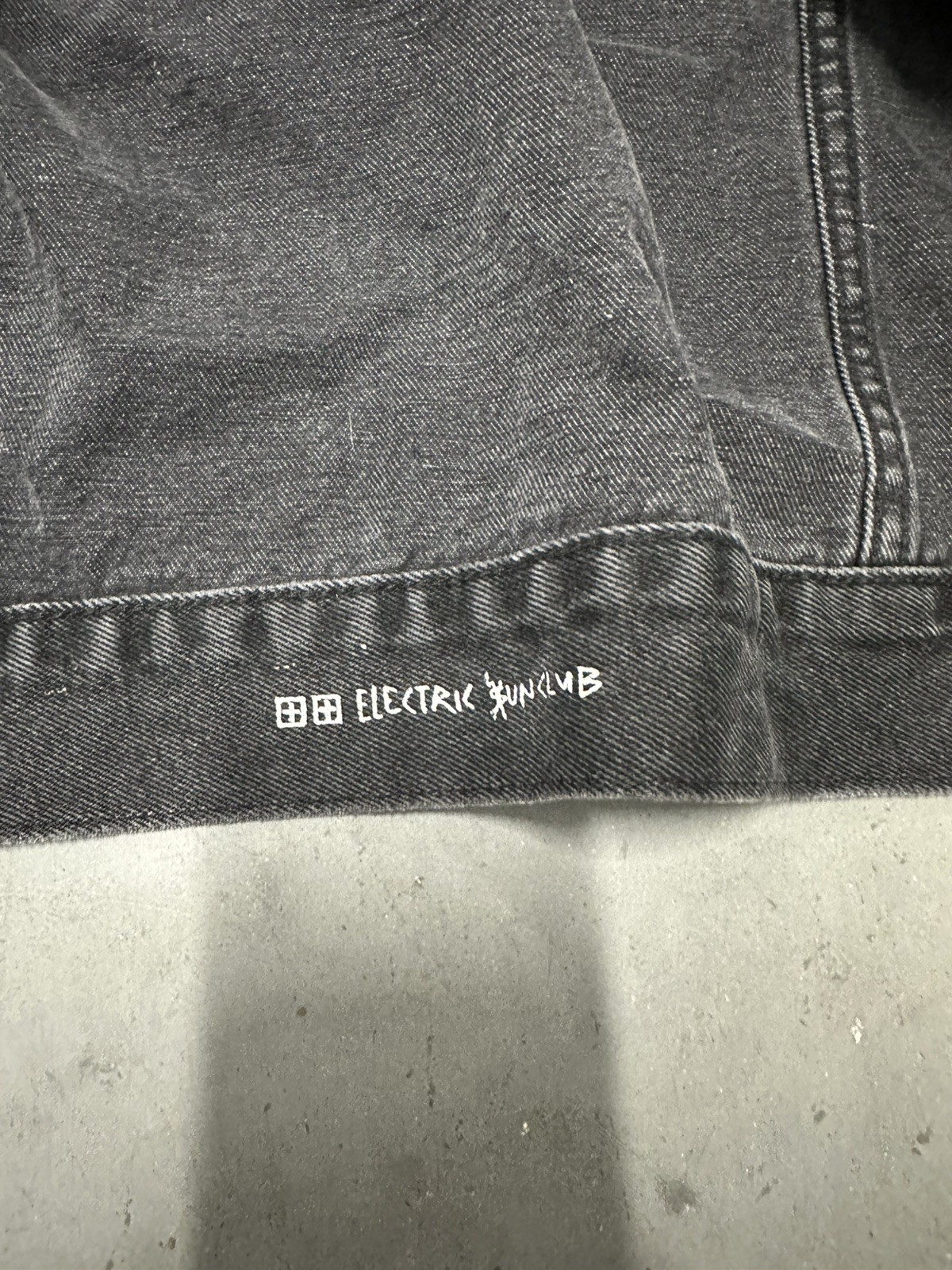 Ksubi Denim Trucker Jacket Black Fade Wash size XS runs big vintage