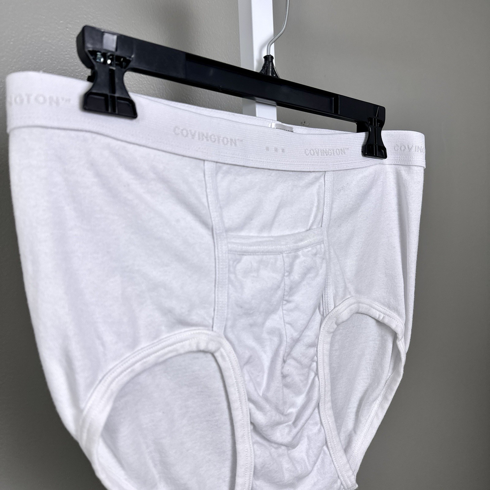 Vintage Covington Briefs Large 36-38 Pouch Pocket White Cotton Sears Underwear