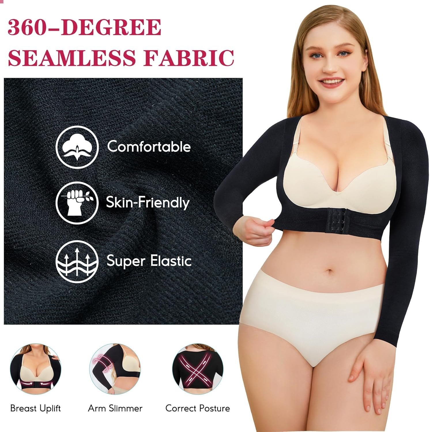 Women Upper Arm Shaper Post Surgery Slim Compression Sleeves Shapewear Tops Vest