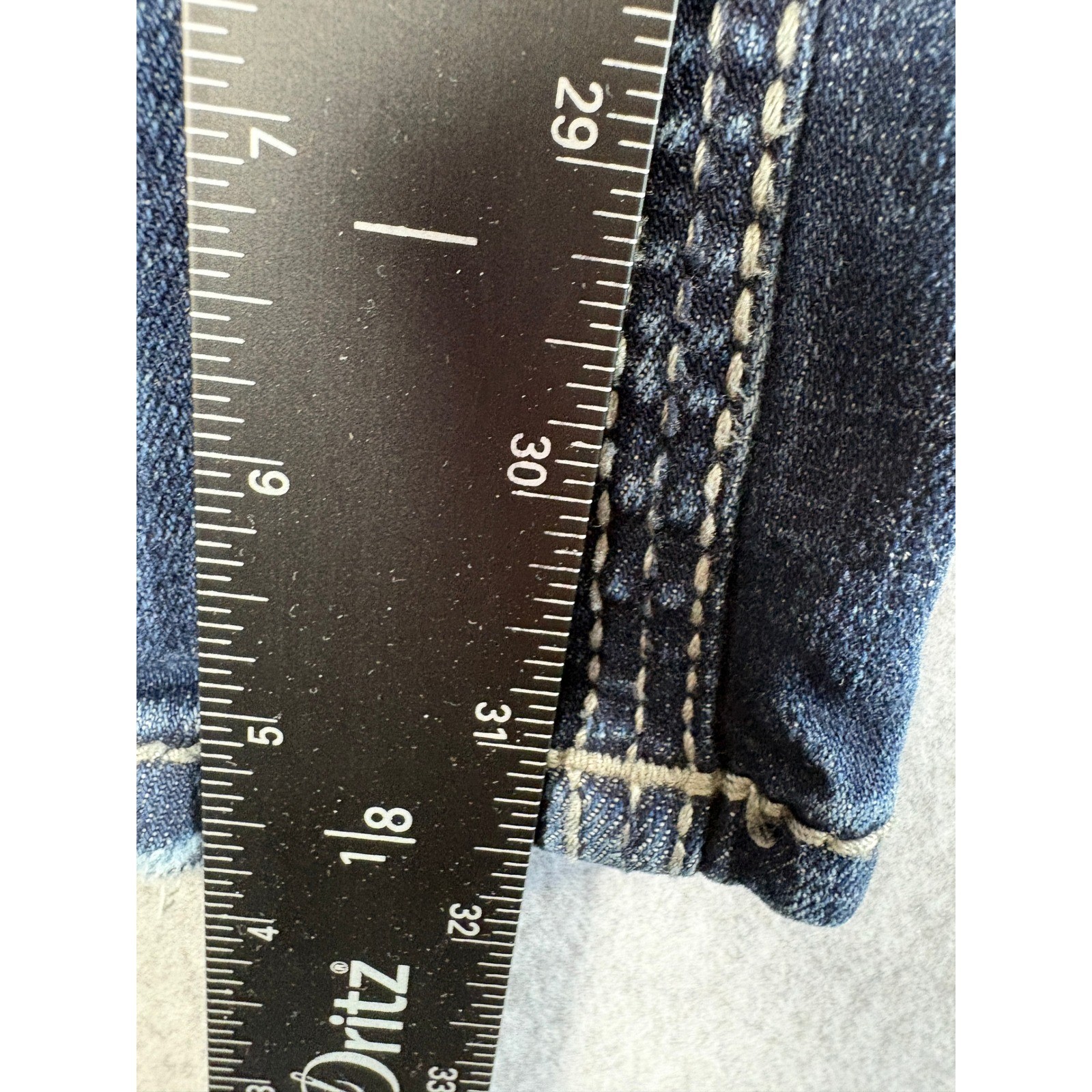 BKE Alec Straight Jeans Mens 32×32 Blue Denim Dark Wash Stretch Rugged Workwear