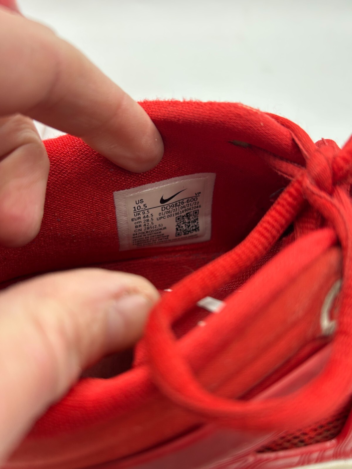 NIKE KD15 KD 15 TB KEVIN DURANT UNIVERSITY RED-WHITE DO9826-600 MEN’S SZ 10.5