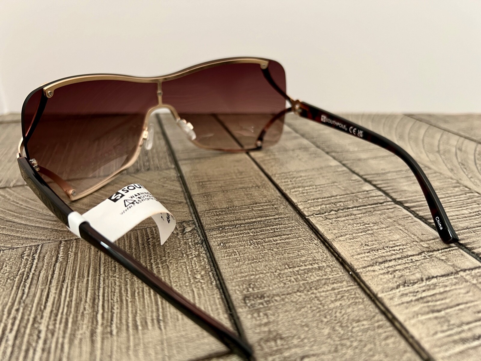 SOUTHPOLE Designer shield Sunglasses 454SP-GOLD