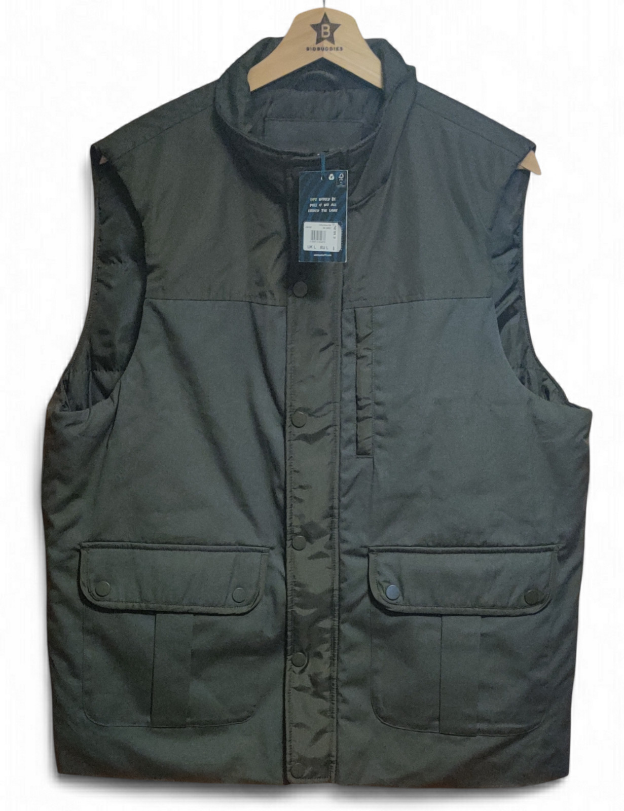 White Stuff Corby Canvas Gillet Body Warmer Size L Grey New With Tags RRP £95