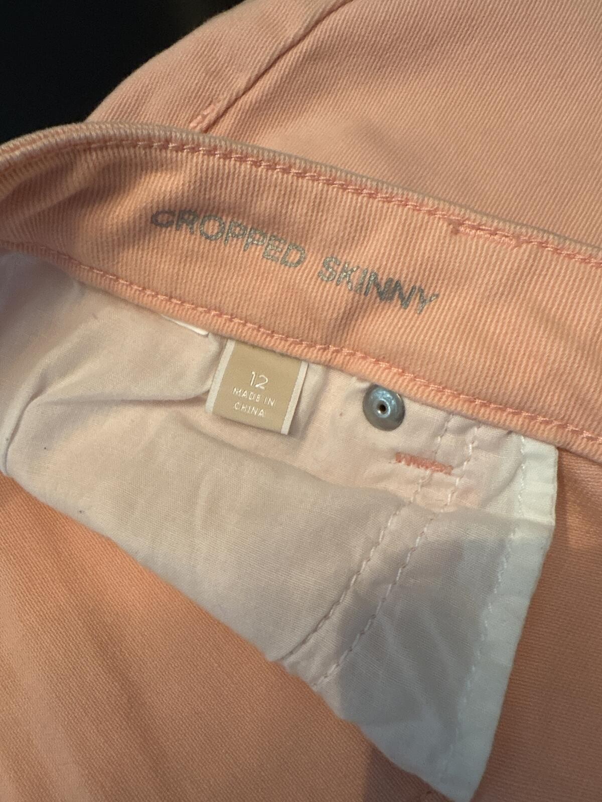 Michael Kors Cropped Skinny Shell Pink Jeans 12