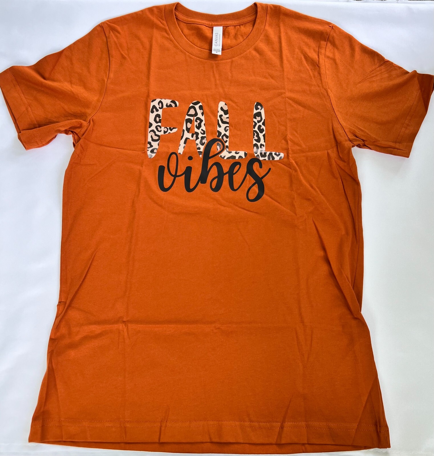 New Handmade Fall T-Shirts | Bella + Canvas & HTV | Various Fall Colors | Size M