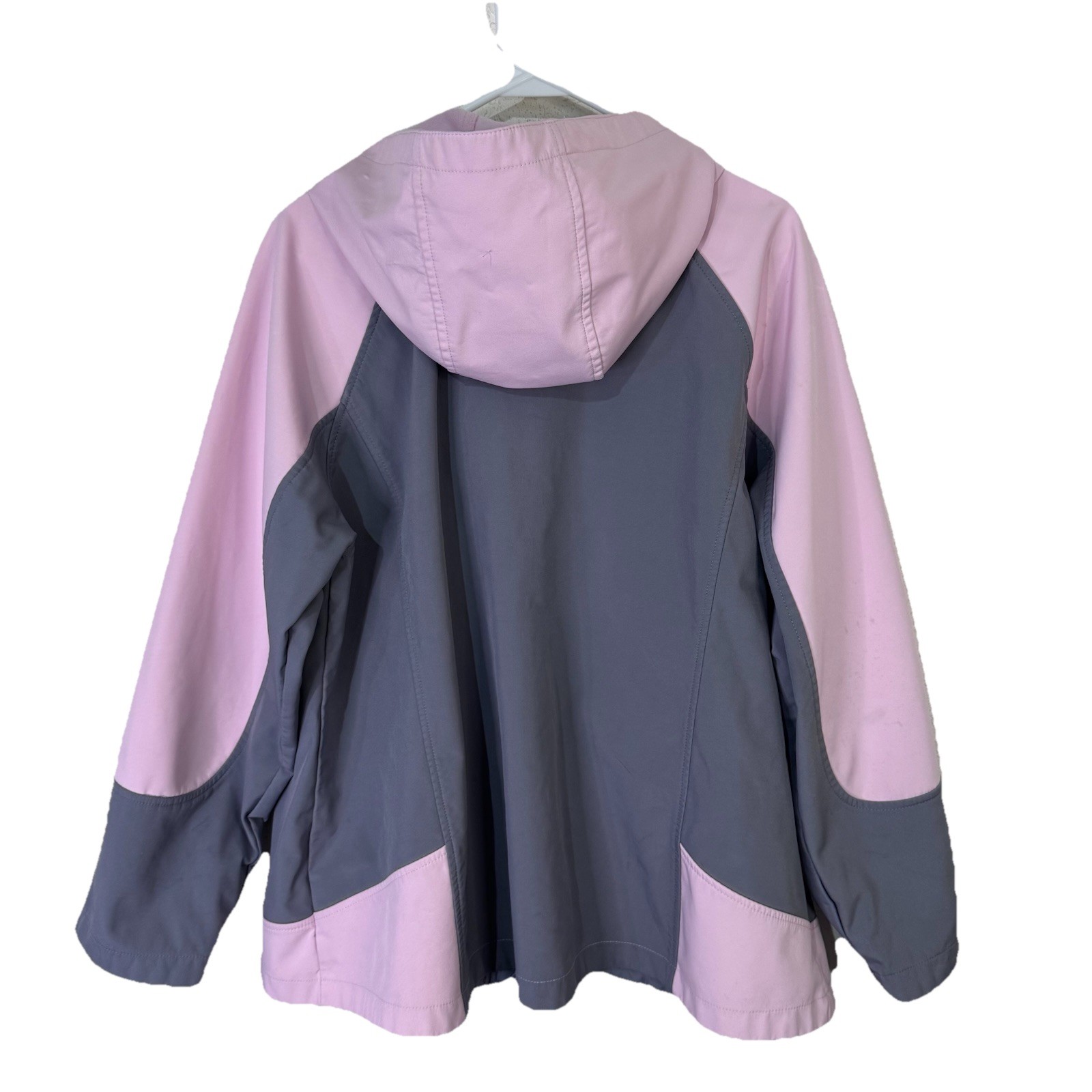 FreeTech Jacket Woman 2X (18W/20W) Pink Gray With hood Lightweight