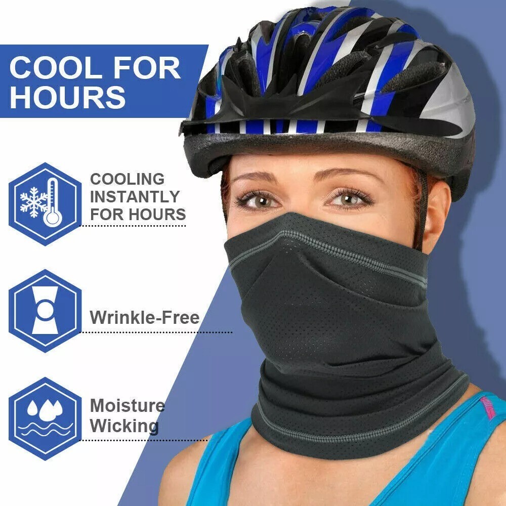 UV Protection Cooling Neck Gaiter Face Mask Scarf Men Women Neck Cover Bandana