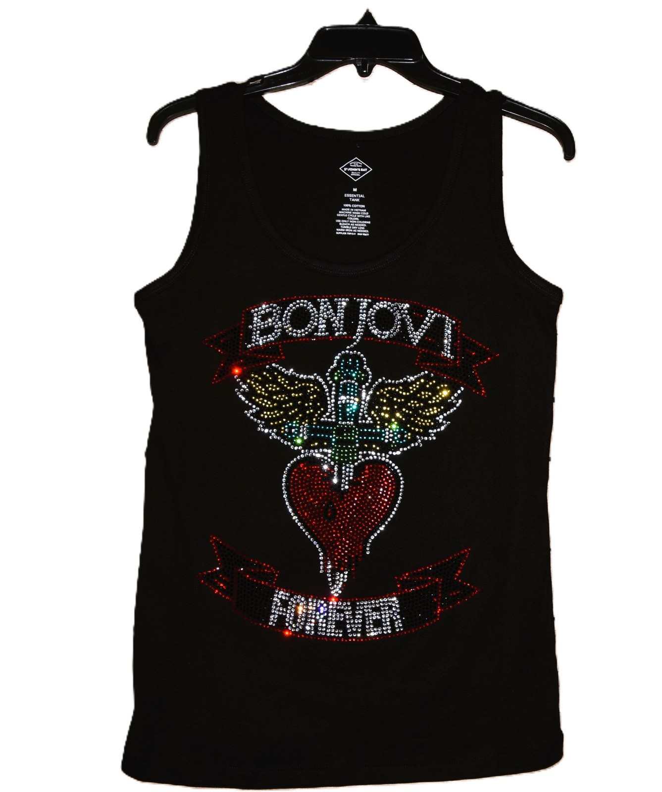 Bon Jovi rhinestone bling shirt or tank XS S M L XL XXL 1X 2X 3X 4X 5X