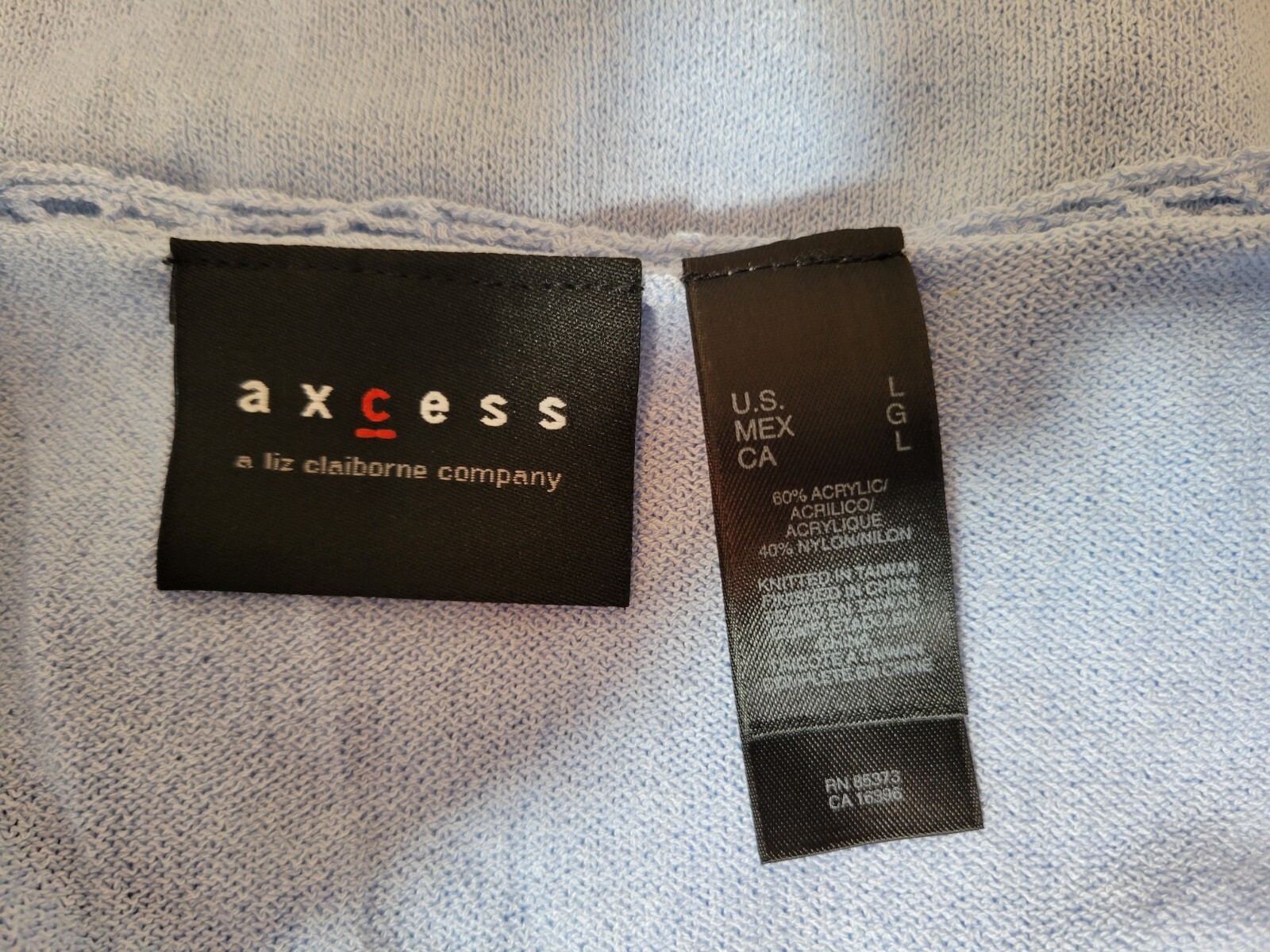 Axcess Womens Large L Blue Sleeveless Top Read DESCRIPTION New Nwt