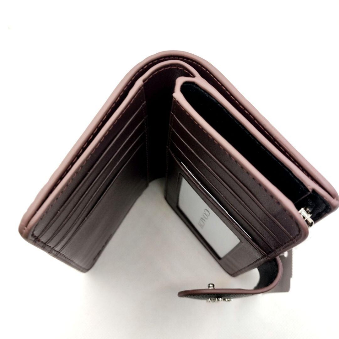 COACH Medium Corner Zip Wallet With Signature Black CM241 outlet F/S JP New