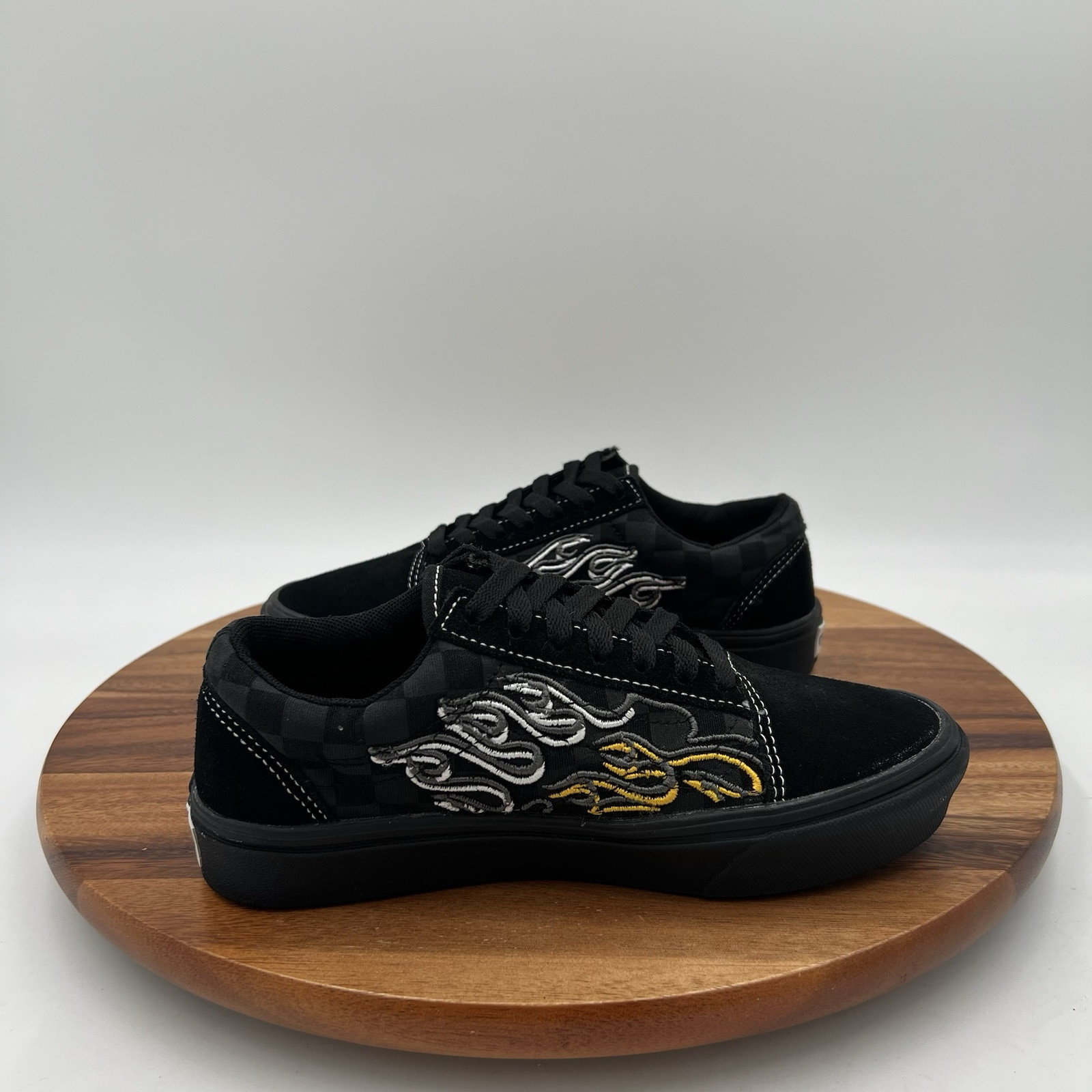 Vans Mens ComfyCush Old Skool ‘ignition’ Black Sneakers Shoes USw’s:5.5/USm’s:4