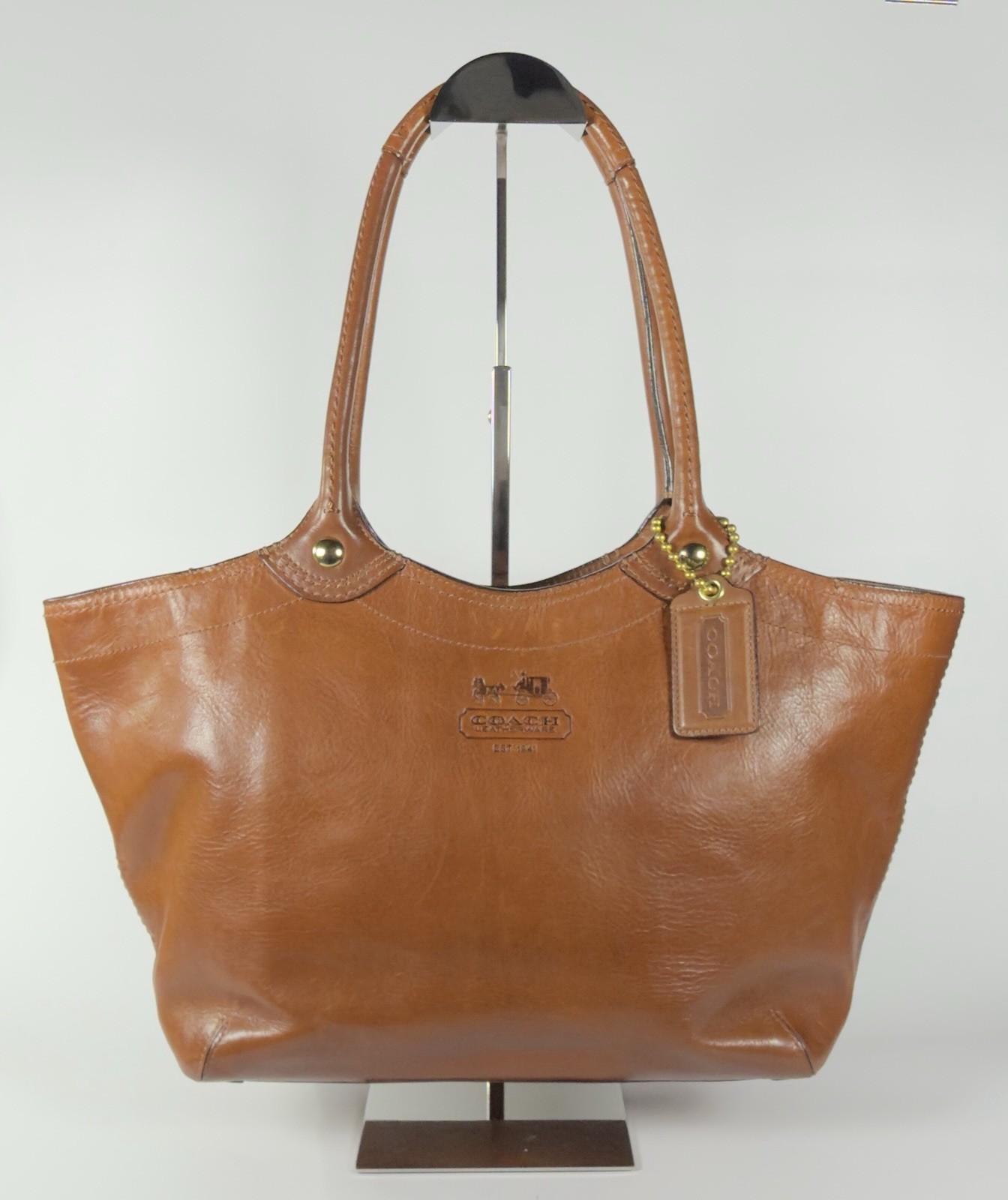 Title: Coach Bleecker Leather Tote 12415 British Tan Brown Shoulder Bag 2008